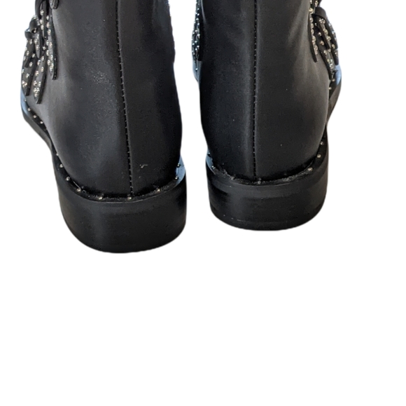 Studded Black Ankle Boots - Picture 6 of 12